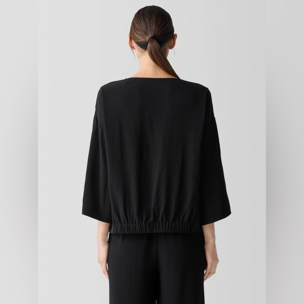 NWOT Eileen Fisher Silk Georgette Crepe V-Neck Top
Size XS - Picture 4 of 12